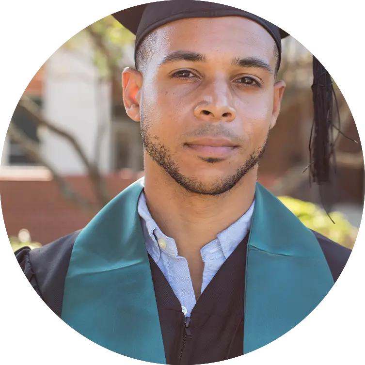 Student in a graduation cap